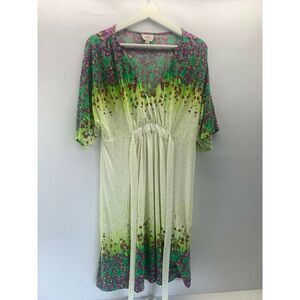 ECI New York Multicolor Strech V-Neck Dress Size 8